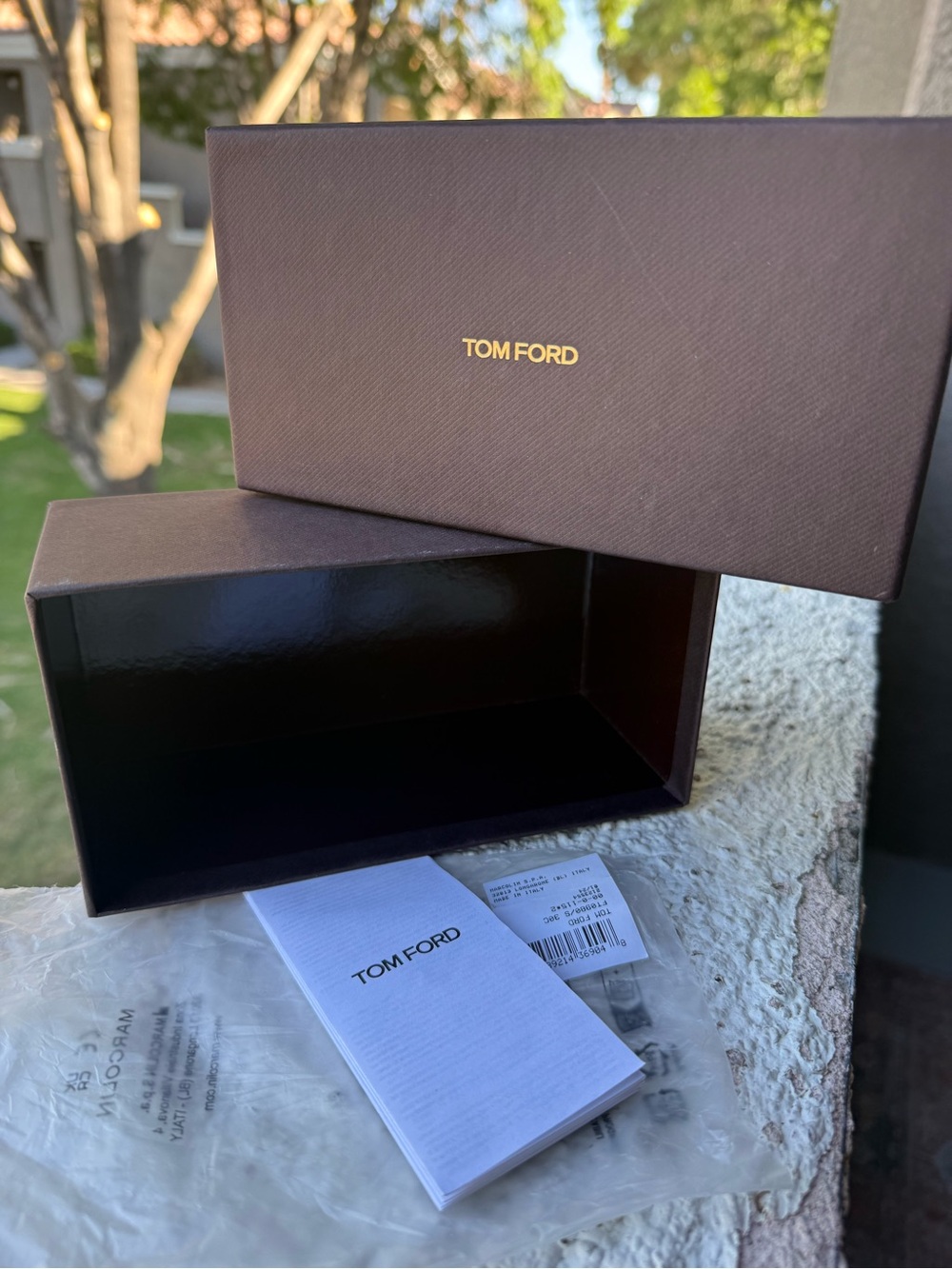 Tom Ford Brown Suede Sunglasses Case with Box - Picture 3 of 5